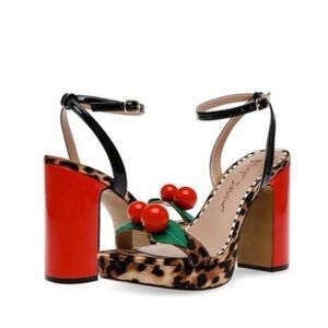 Betsey Johnson Leopard and Red Heels